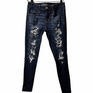 American Eagle 360 Super Stretch Skinny Distressed Denim Jeggings